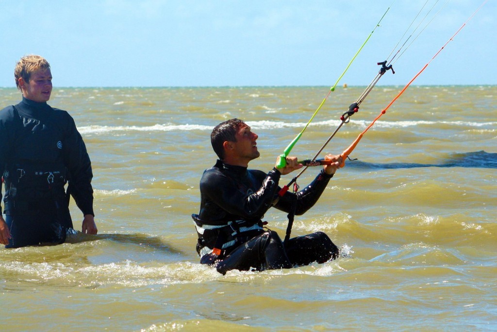 Kitesurfen in Holland, lernen im sicheren Stehrevier
